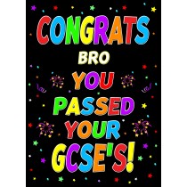 Congratulations GCSE Passing Exams Card For Bro (Design 1)