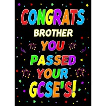 Congratulations GCSE Passing Exams Card For Brother (Design 1)