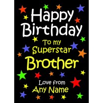 Personalised Brother Birthday Card (Black)