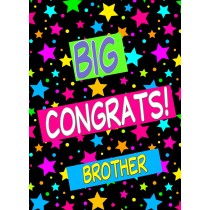 Congratulations Card For Brother (Stars)