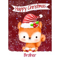 Christmas Card For Brother (Happy Christmas, Fox)