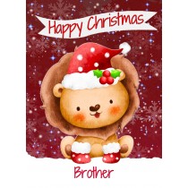 Christmas Card For Brother (Happy Christmas, Lion)