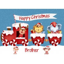Christmas Card For Brother (Happy Christmas, Train)