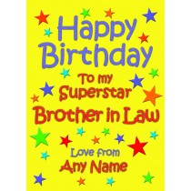 Personalised Brother in Law Birthday Card (Yellow)