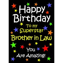 Brother in Law Birthday Card (Black)