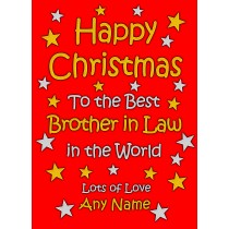 Personalised Brother in Law Christmas Card (Red)