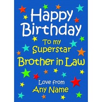 Personalised Brother in Law Birthday Card (Blue)