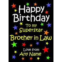 Personalised Brother in Law Birthday Card (Black)