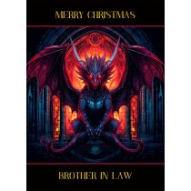 Gothic Fantasy Dragon Christmas Card For Brother in Law (Design 3)