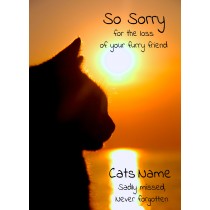 Personalised Pet Cat Sympathy Greeting Card