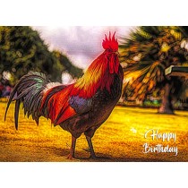 Chicken Art Birthday Card