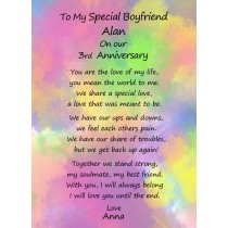 Personalised Romantic Anniversary Card (Special Boyfriend, Any Year)