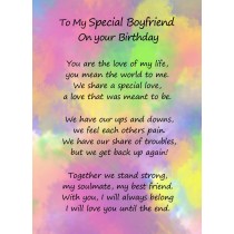 Romantic Birthday Verse Poem Card (Special Boyfriend)