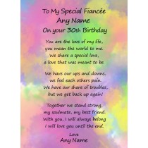 Personalised Romantic Birthday Verse Poem Card (Special Fiancee, Any Age)