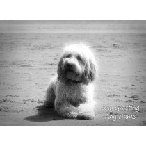 Personalised Cockapoo Black and White Art Greeting Card (Birthday, Christmas, Any Occasion)