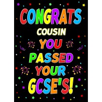Congratulations GCSE Passing Exams Card For Cousin (Design 1)