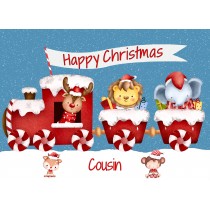 Christmas Card For Cousin (Happy Christmas, Train)