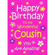 Cousin Birthday Card (Cerise)