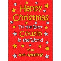 Cousin Christmas Card (Red)
