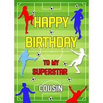Football Birthday Card For Female Cousin