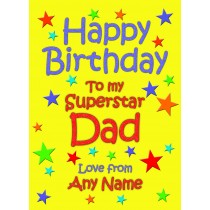 Personalised Dad Birthday Card (Yellow)