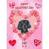 Gordon Setter Dog Valentines Day Card (Happy Valentines, Dad)