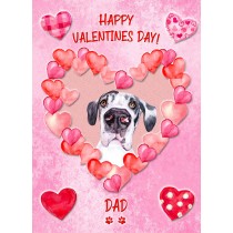 Great Dane Dog Valentines Day Card (Happy Valentines, Dad)