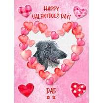 Lurcher Dog Valentines Day Card (Happy Valentines, Dad)