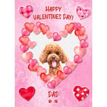 Poodle Dog Valentines Day Card (Happy Valentines, Dad)