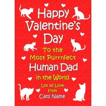 Personalised From The Cat Valentines Day Card (Human Dad)