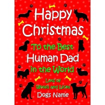 Personalised From The Dog Christmas Card (Human Dad, Red)