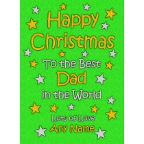 Personalised Dad Christmas Card (Green)