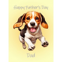 Beagle Dog Fathers Day Card For Dad