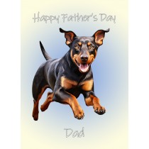 English Bull Terrier Dog Fathers Day Card For Dad
