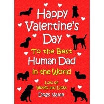 Personalised From The Dog Valentines Day Card (Human Dad)