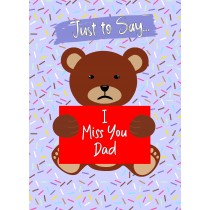 Missing You Card For Dad (Bear)