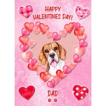 Beagle Dog Valentines Day Card (Happy Valentines, Dad)