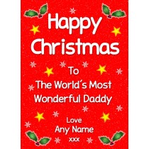 Personalised 'Daddy' Christmas Greeting Card