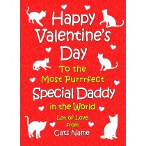 Personalised From The Cat Valentines Day Card (Special Daddy)