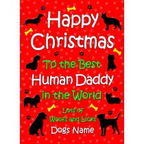 Personalised From The Dog Christmas Card (Human Daddy, Red)
