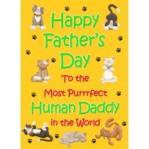 From The Cat Fathers Day Card (Yellow, Purrrfect Human Daddy)