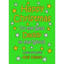 Personalised Daddy Christmas Card (Green)