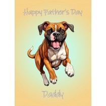Boxer Dog Fathers Day Card For Daddy