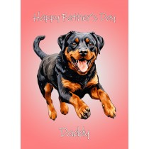 Rottweiler Dog Fathers Day Card For Daddy