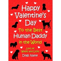 Personalised From The Dog Valentines Day Card (Human Daddy)