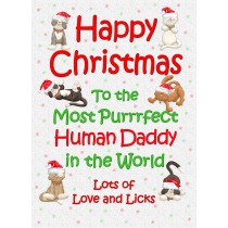 From the Cat Christmas Card (Human Daddy, White)