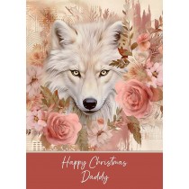 Christmas Card For Daddy (Wolf Art, Design 1)