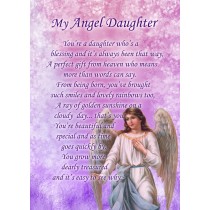 Angel Daughter Poem Verse Greeting Card