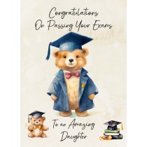 Graduation Passing Exams Congratulations Card For Daughter (Design 2)