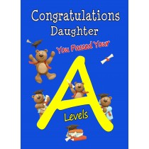 Congratulations A Levels Passing Exams Card For Daughter (Design 3)